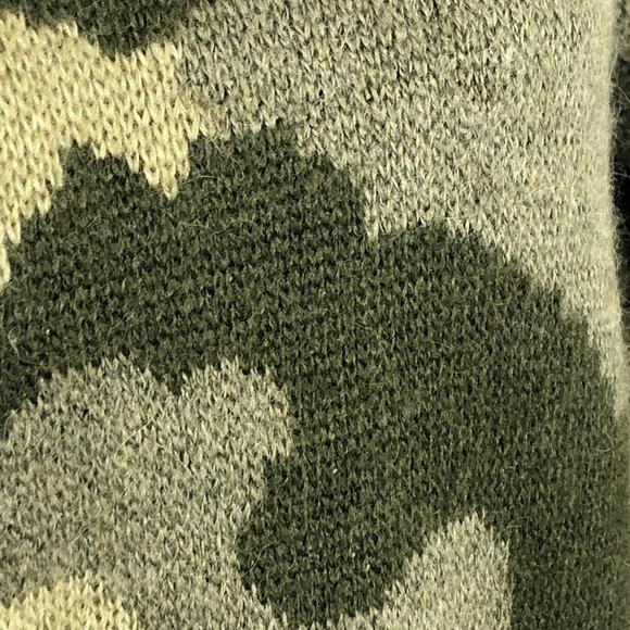 Lucky Brand Wool Blend Crewneck Camo Sweater Size Small - Picture 7 of 15